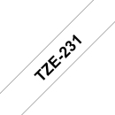 P-Touch Schriftbandkassette TZE-231 (schwarz auf weiß, laminiert) 12mm