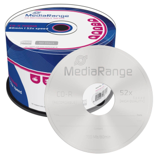 50er CD-R Spindel 52x, 700MB/80min MediaRange