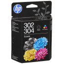 Original Druckerpatrone HP 302/304 Schwarz+Color
