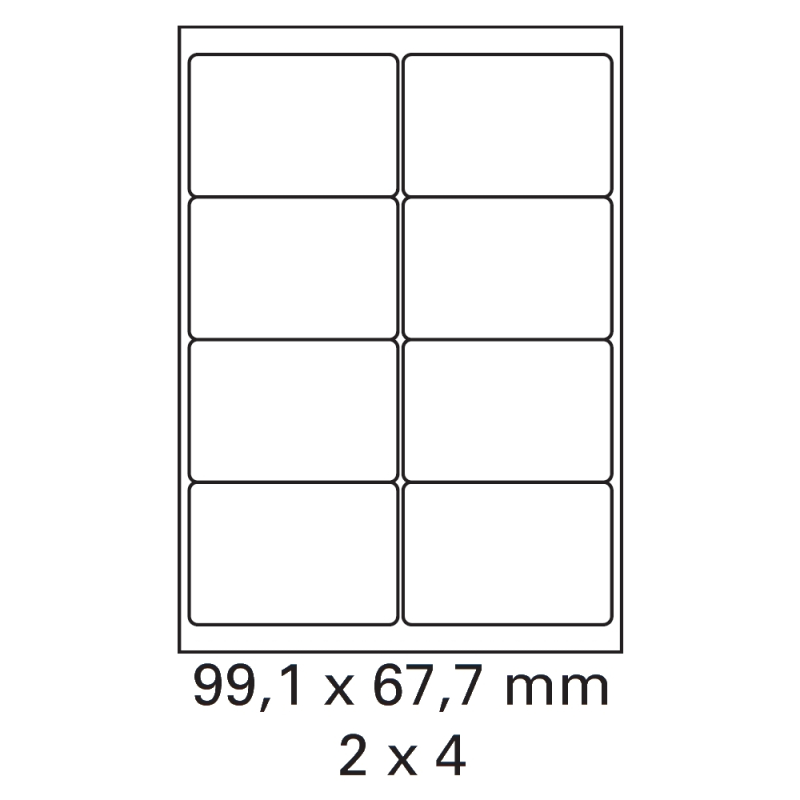 SUPERPRINT Selbstklebende Universaletiketten 105 X 148 Mm Universaletiketten 210 X 297 Mm 105 X 148 Mm Mm A4 400 Etiketten 100 Bogen 166609543