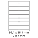 500 Bogen Etiketten 99,1 x 38,1 mm auf DIN A4 weiß