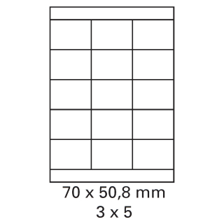 500 Bogen Etiketten 70 x 50,8 mm auf DIN A4 weiß