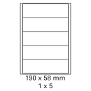 500 Bogen Etiketten 190 x 58 mm auf DIN A4 weiß