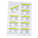 20 Bogen Visitenkarten Schnittgestanzt ohne Perforation 85x54 mm auf DIN A4 weiß 250g/qm
