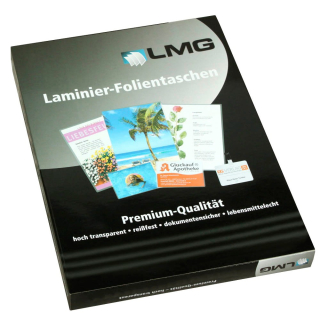 100 LMG Laminierfolien glänzend für A4 - 175 mic. stark