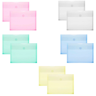 10 FolderSys Umlauftaschen farbsortiert glatt  DIN A5