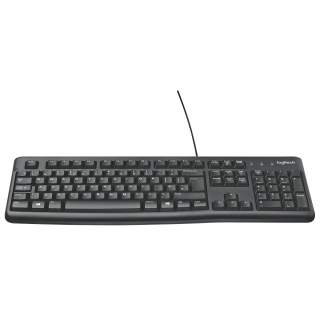 Logitech Keyboard K120 Tastatur schwarz kabelgebunden mit USB
