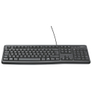 Logitech Keyboard K120 Tastatur schwarz kabelgebunden mit...