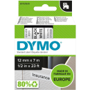 DYMO Beschriftungsband D1 schwarz auf weiß 12 mm -...