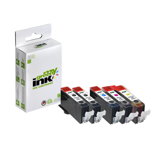 Alternative Tintenpatronen für Canon CLI-521MP Set (2*BK+C+M+Y) - ca. 1x320, 1x1.250, 3x445 Seiten