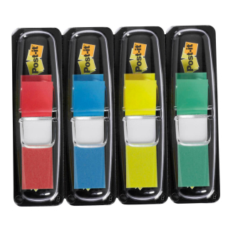 4x 35 Streifen Post-it® Index Mini Haftmarker farbsortiert im Spender
