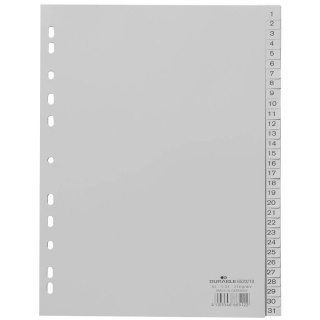 DURABLE Register DIN A4, 1-31 grau 31-teilig