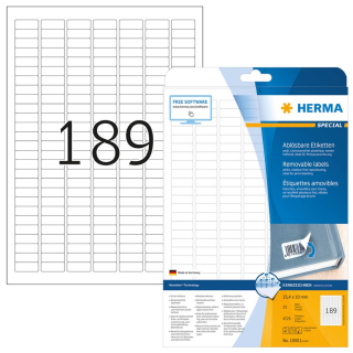 Universal-Etiketten Herma 10001 ablösbar (25 Bogen)