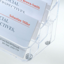 SIGEL Visitenkartenhalter glasklar, für pro Fach bis zu 70 Visitenkarten