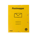 Postmappe gelb aus Karton (100% Altpapier) mit Gummizug