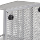 relaxdays Schreibtisch-Organizer silber Metall 5 Fächer 25,5 x 18,0 x 10,5 cm