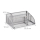 relaxdays Schreibtisch-Organizer silber Metall 5 Fächer 25,5 x 18,0 x 10,5 cm