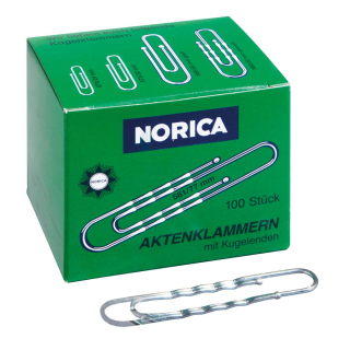 ALCO Aktenklammern NORICA 77mm silber galvanisiert, 100 St.