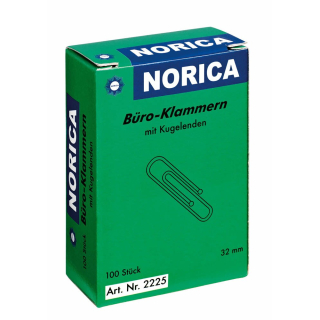 ALCO Büroklammern NORICA 32mm silber galvanisiert, 100 St.