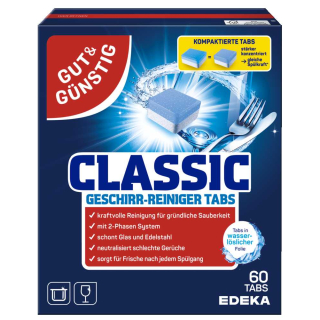 GUT&GÜNSTIG CLASSIC Spülmaschinentabs 60 St.