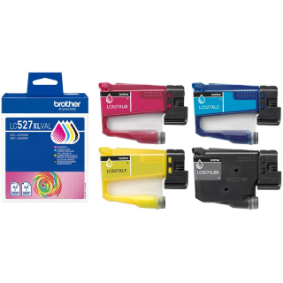 brother LC-527XLVAL schwarz cyan magenta gelb Original Druckerpatronen, 4er-Set