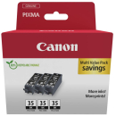 Canon PGI-35 BK TRIPLE schwarz Druckerpatronen, 3er-Set