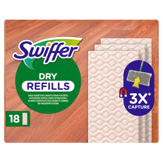 Swiffer DRY REFILLS Bodentücher, 18 St. Holz und Parkett