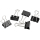 Gowi Foldbackklammern schwarz 2,5 cm, 12 Stück