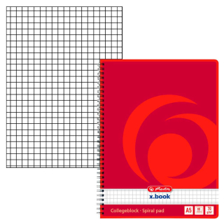 herlitz Collegeblock kariert DIN A5 ohne Rand 80 Blatt