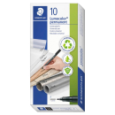 STAEDTLER Lumocolor 10 Folienstifte schwarz 0,6 mm permanent