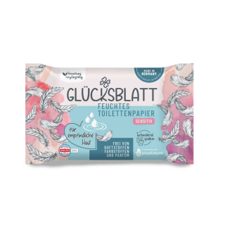 GLÜCKSBLATT Feuchtes Toilettenpapier SENSITIV 1-lagig, 12x 42 Tücher
